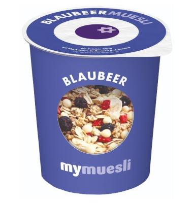 Müsli MyMüsli 2GO, Blaubeere, Inhalt: 85g, Becher Müsli MyMüsli 2GO, Blaubeere, Inhalt: 85g, Becher