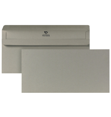 Briefumschlag ID1364965, Din Lang, ohne Fenster, selbstklebend, 80g, grau