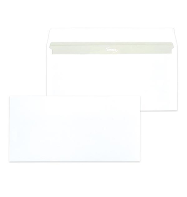 Briefumschlag ID1364922, Din Lang, ohne Fenster, haftklebend, 80g, weiß