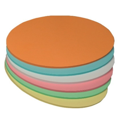 Moderationskarten M303-99, Ø 10,5x19cm, oval, 130g, farbig sortiert 