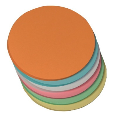 Moderationskarten OTC M308-99, D 145mm, Kreise, 130g, 6-farbig sortiert,