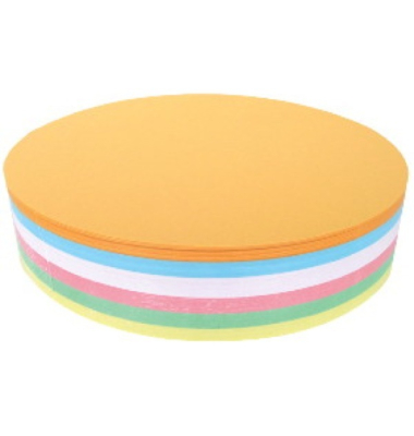 Moderationskarten OTC M310-99, D 195mm, Kreise, 130g, 6-farbig sortiert,