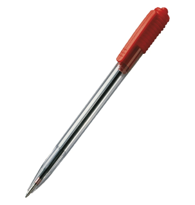 Kugelschreiber WIZ Einweg Druckmechanik Strichstärke 0.5mm rot