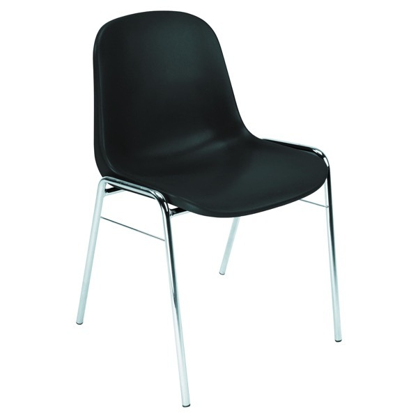 5901747586770 - Besucherstuhl  schwarz   chrom ohne Armlehnen 4-Fuß-Gestell 5901747586770 4 Stück