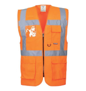 Warnschutzweste mit Taschen Portwest S476 Berlin, Größe S, orange