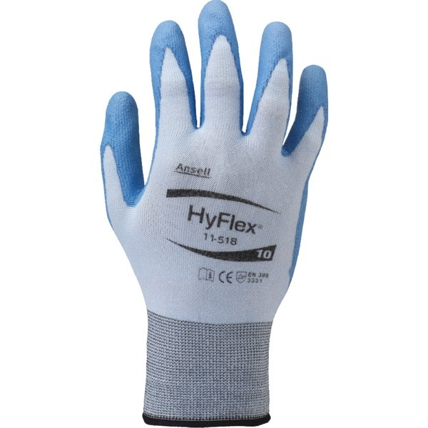 12 Stück Ansell Arbeitshandschuhe HyFlex, Polyurethan, blau, Größe 7 / S 0076490478633 Ansell