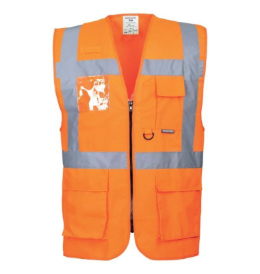 Warnschutzweste mit Taschen Portwest S476 Berlin, Größe XL, orange Warnschutzweste mit Taschen Portwest S476 Berlin, Größe XL, orange
