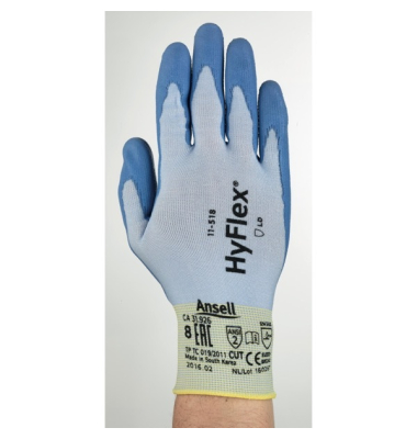 Arbeitshandschuhe HyFlex, Polyurethan, blau, Größe 8 / M