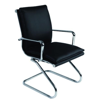 Besucherstuhl CEP 958, Kunstleder, schwarz