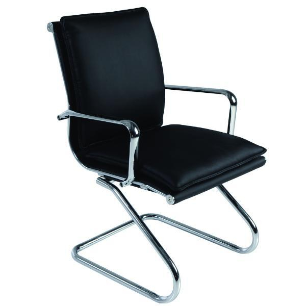 8427951985118 - Besucherstuhl  schwarz   chrom mit Armlehnen Freischwinger 8427951985118 Cep