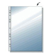 Prospekth&uuml;llen Budget 100812173, A4 glasklar glatt, oben offen, 0,05mm