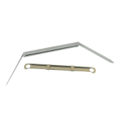 Heftstreifen T56002, Metall mit Metalldeckleiste, wei&szlig;/beige