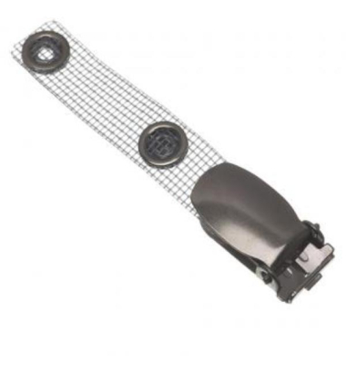 Metallclip Cognito Clip 1, textilverstärkte Lasche, Druckknopf, Fingernagelform