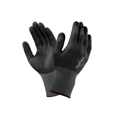 Arbeitshandschuhe HyFlex, Nitrilschaum, schwarz/grau, Größe 6 / XS