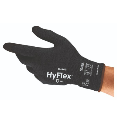 Arbeitshandschuhe HyFlex, Nitril, schwarz, Größe 10 / XL