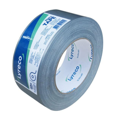 Gewebeband Lyreco 15204687, 50 mm x 50 m, silber