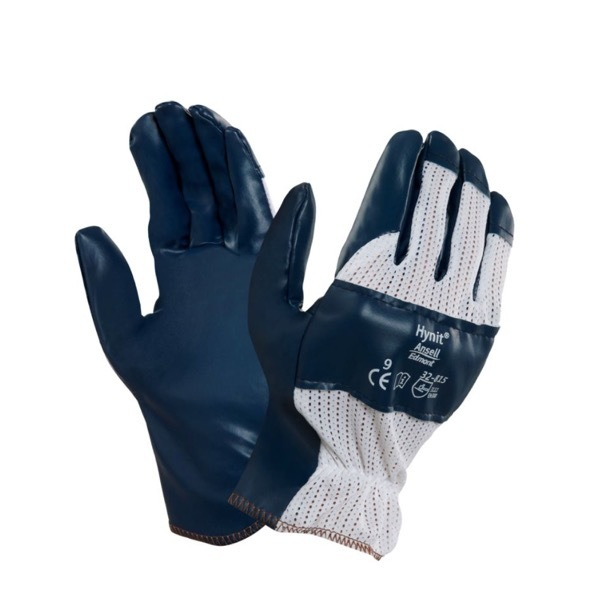144 Stück Ansell Arbeitshandschuhe Hynit, Nitril, blau/weiß, Größe 9 / L 0076490498283 Ansell