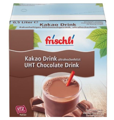 Trinkschokolade Kakao-Drink 5560299864, 0.3 % Fett, 12x 500ml, im Tetrapack