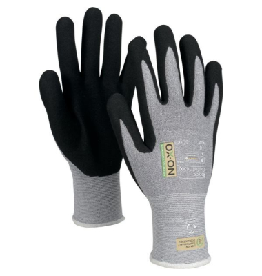 Arbeitshandschuhe Recycle Comfort 16300, Nitrilschaum, grau/schwarz, Größe 10 / XL