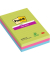 Haftnotizen 6603SSU, 102x152mm, farbig sortiert (gr&uuml;n/pink/blau), liniert, rechteckig