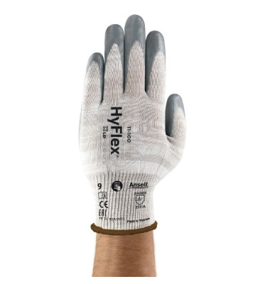 Sicherheitshandschuhe HyFlex, Nitrilschaum, grau/grau, Größe 9 / L