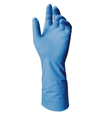 Arbeitshandschuhe AlphaTec, Naturgummilatex, blau, Größe 8,5 - 9