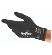 Arbeitshandschuhe HyFlex, Nitril, schwarz, Größe 7 / S