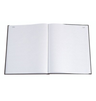 Geschäftsbuch 412E, Brause, schwarz, A4, kariert, 110g, 100 Blatt / 200 Seiten