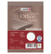 Notizblock 100050295, kariert, A6, 60g, braun, 50 Blatt