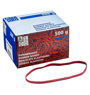 Gummiband 7572, Schnittbreite: 6 mm, Flachmaß: 200 mm, rot, 500 g