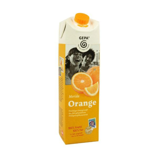 100% Orangensaft Gepa 6042010 1 Liter Orangensaft 4013320309841 Merida