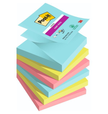 Haftnotizen R330-6SS-MIA70005291, 76x76mm, blau/gelb/pink, quadratisch