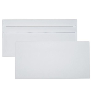 Briefumschlag ID1132582, Din Lang, ohne Fenster, selbstklebend, 75g, wei&szlig;