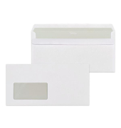 Briefumschlag ID1365095, Din Lang, mit Fenster, selbstklebend, 75g, wei&szlig;