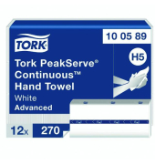 Falthandt&uuml;cher H5 PeakServe Continous Advanced 100589, 20,1x22,5cm, 1-lagig, Z-Falz, wei&szlig;, Frischfaser