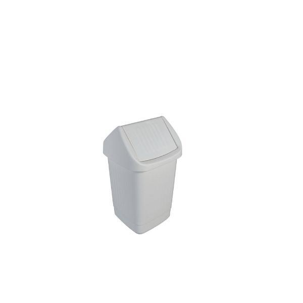 9002427374024 - Bekaform Schwingdeckeleimer 9 Liter Quadratischer Mülleimer aus Kunststoff Farbe weiß 9002427374024 - Bekaform Schwingdeckeleimer 9 Liter Quadratischer Mülleimer aus Kunststoff Farbe weiß