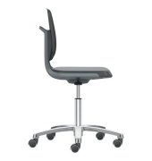 B&uuml;rodrehstuhl , schwarz / silber, bis 120kg, ohne Kopfst&uuml;tze