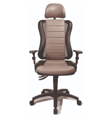 Chefsessel HeadPoint RS, schwarz/grau, mit Armlehnen, bis 110kg