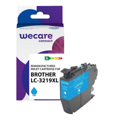 Tintenpatrone WECARE, kompatibel zu Brother LC-3219XLC, 1500 Seiten, cyan