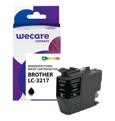 Tintenpatrone WECARE, kompatibel zu Brother LC-3217BK, 550 Seiten, schwarz