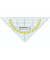 Geometriedreieck 1026, Hypothenuse: 160 mm, mm-Teilung, transparent