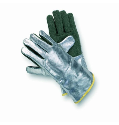 Hitzeschutzhandschuhe, silber, Größe Einheitsgröße 38 oder 40 cm lang Hitzeschutzhandschuhe, silber, Größe Einheitsgröße 38 oder 40 cm lang