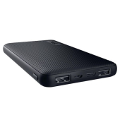 Ultradünne Powerbank Trust 24678, Primo, mit 10.000 mAh, schwarz