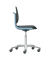 B&uuml;rodrehstuhl , blau / silber, bis 120kg, ohne Kopfst&uuml;tze