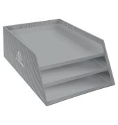 Briefablage Exacompta 13451D, Teksto, für A4+, 3 Ebenen, RC Karton, grau