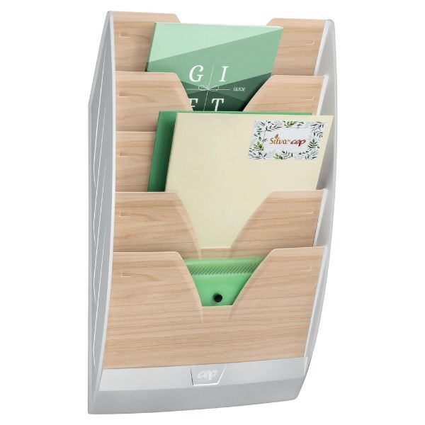 3462159017815 - Wandprospekthalter CEP Silva 1001541021 5 Fächer 35 x 12 x 58 cm weißBuche 3462159017815 CEP 3462159017815 - Wandprospekthalter CEP Silva 1001541021 5 Fächer 35 x 12 x 58 cm weißBuche 3462159017815 CEP