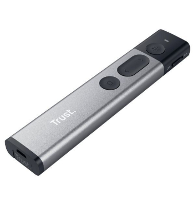 Drahtloser Presenter Trust 23333, Kazun, Laser, Aluminium, silberschwarz