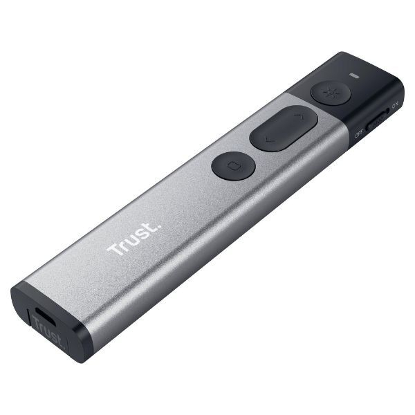 8713439233339 - Kazun Aluminium Wireless Presenter - PrÃ¤sentations-Fernsteuerung - 4 Tasten - HF