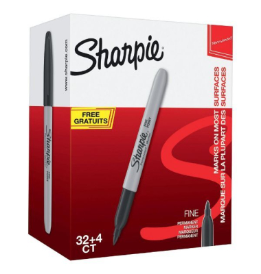 Permanentmarker Fine Point, 2025040, Packung, schwarz, 0,9mm Rundspitze