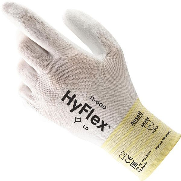 144 Stück Ansell Arbeitshandschuhe HyFlex, Polyurethan, weiß, Größe 5 / XXS 0076490008274 Ansell